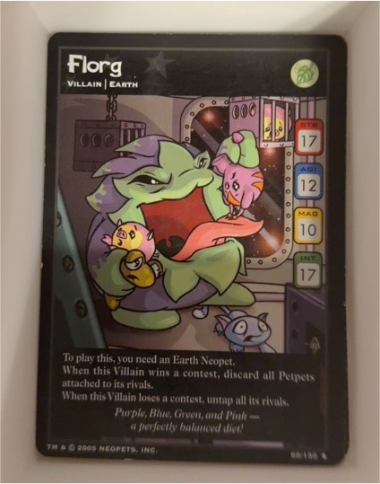 2005 Neopets TCG Curse of Maraqua #60 Florg — front