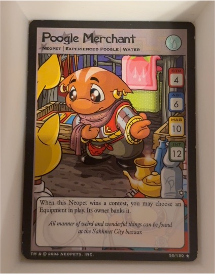 2004 Neopets #50 Poogle Merchant — front