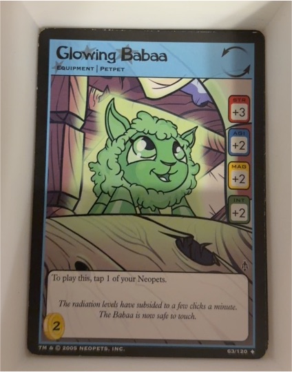 2005 Neopets #63 Glowing Babaa — front