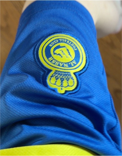 Chelsea FC Soccer Jersey with Al Nassr Football Club Patch — front