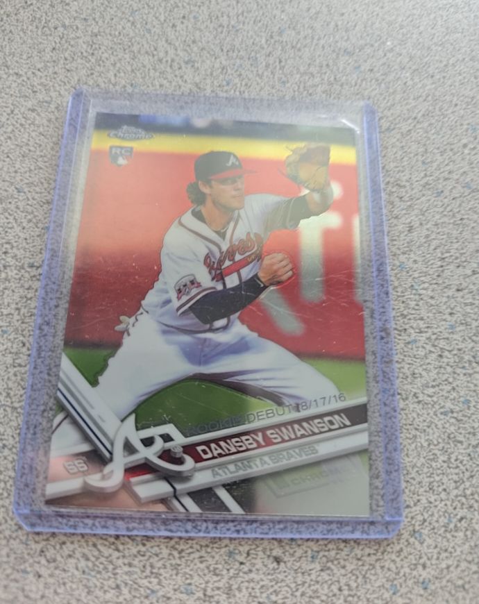 2017 Topps Chrome Update #HMT75 Dansby Swanson Rookie Debut — front