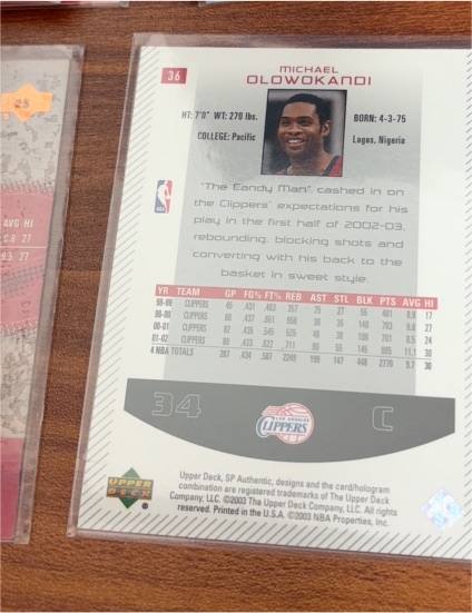 1999-00 Upper Deck Encore #36 Michael Olowokandi — front
