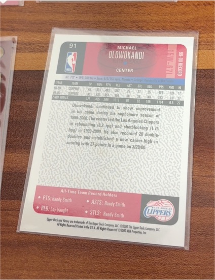 1999 Upper Deck #91 Michael Olowokandi — front