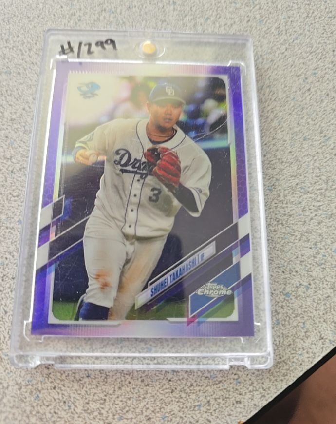 2021 Topps Chrome #19 Shuhei Takahashi Purple Refractor — front