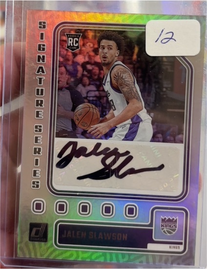 2023-24 Panini Donruss Optic #SS-SLW Jalen Slawson Signature Series Rookie Auto — front