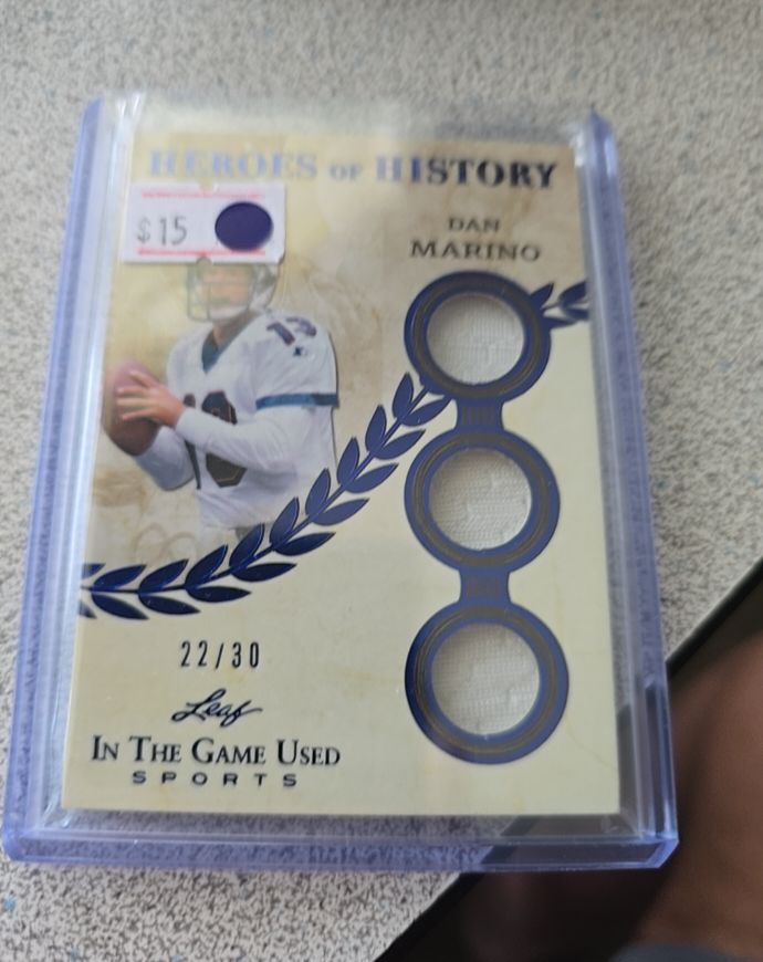 2024 Leaf In The Game Used #22/30 Dan Marino — front