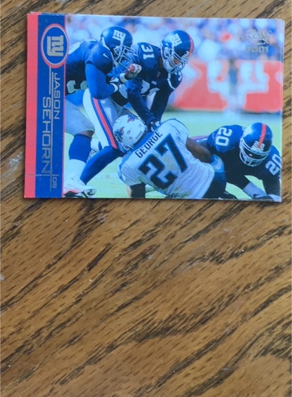 2001 Pacific #285 Jason Sehorn — front