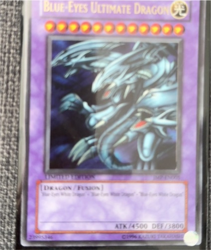 1996 Yu-Gi-Oh! JMP-EN005 Blue-Eyes Ultimate Dragon — front