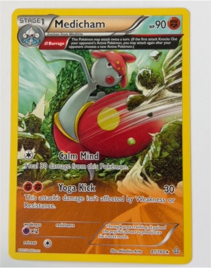 2015 Pokémon XY Primal Clash #81 Medicham (Omega) — front