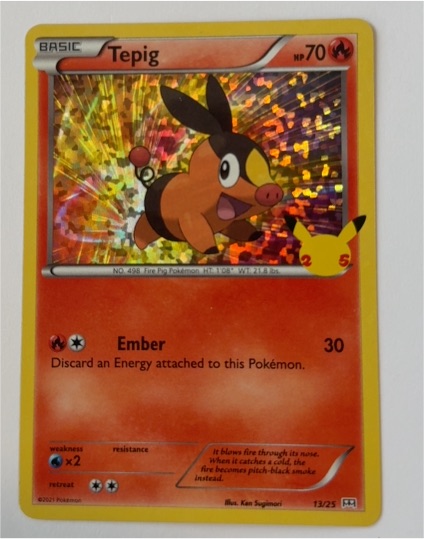2021 Pokémon 25th Anniversary #13 Tepig — front