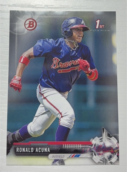 2017 Bowman #BP127 Ronald Acuna Jr — front