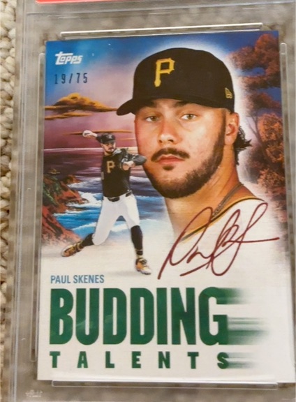 2025 Topps X Bob Ross Joy of Baseball #BT-1 Paul Skenes Budding Talents — front
