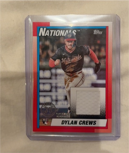 2025 Topps Update Series 1990 Relics #90RU-DC Dylan Crews — front