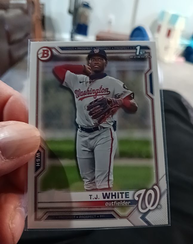 2021 Bowman Draft #BD-157 T.J. White — front