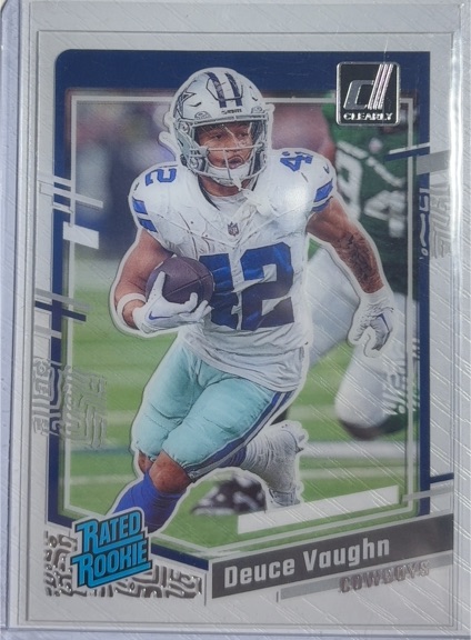 2023 Panini Clearly Donruss #58 Deuce Vaughn Rated Rookie — front