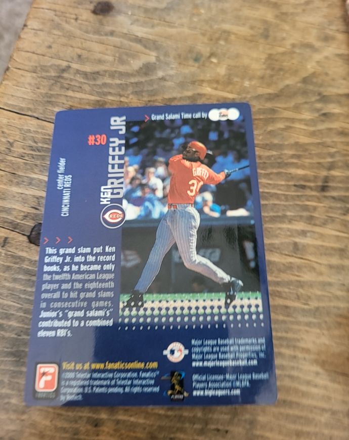 2000 Fanatics MLB Talking Starcard #30 Ken Griffey Jr — front