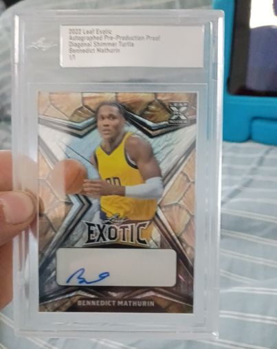 2022 Leaf Exotic #BA-BM1 Bennedict Mathurin — front