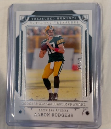 2025 Panini National Treasures Treasured Moments #TM-ARS Aaron Rodgers — front