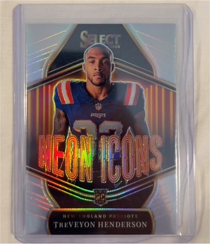 2025 Panini Select #16 Treveyon Henderson Neon Icons Rookie — front
