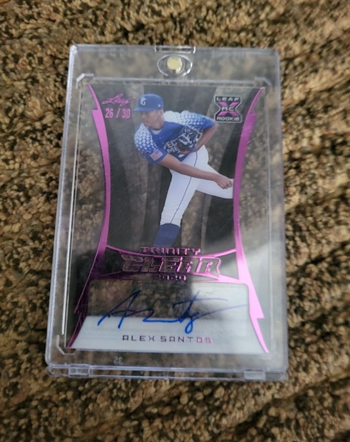 2020 Leaf Trinity Clear #26/30 Alex Santos — front
