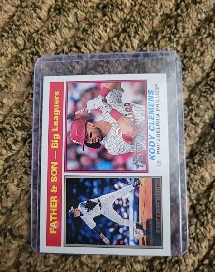 2025 Topps Heritage #67 Father & Son Roger Clemens & Kody Clemens — front