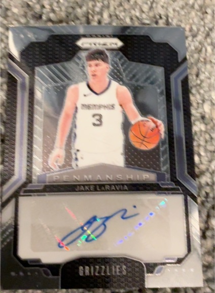 2024-25 Panini Prizm Penmanship #PNM-JLR Jake LaRavia — front