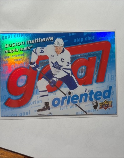 2025-26 Upper Deck Series 1 Goal Oriented #GO-17 Auston Matthews — front