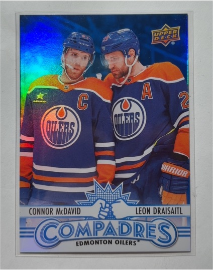 2025 Upper Deck Series 1 Compadres #CM-2 Connor McDavid Leon Draisaitl — front