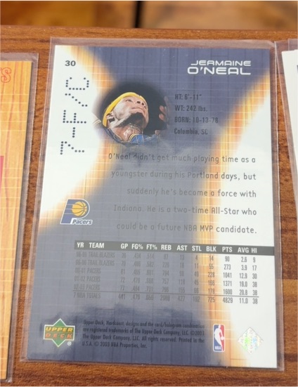 2002 Upper Deck Hardcourt Promo #30 Jermaine O'Neal — front