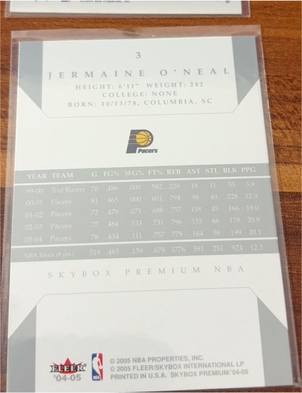 2004-05 Skybox Premium #3 Jermaine O'Neal — front