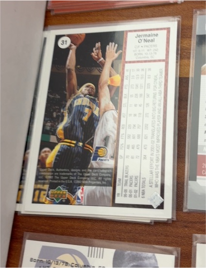 1996 Upper Deck #31 Jermaine O'Neal — front