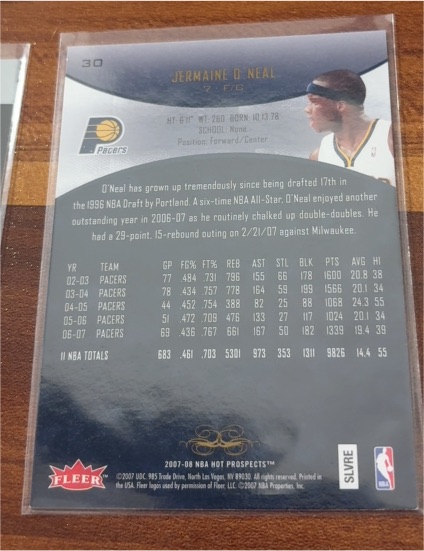 2007-08 Fleer Hot Prospects #30 Jermaine O'Neal — front