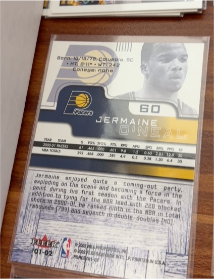 2001-02 Fleer #60 Jermaine O'Neal — front