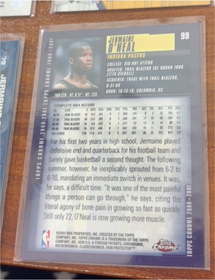 2001-02 Topps Chrome #99 Jermaine O'Neal — front