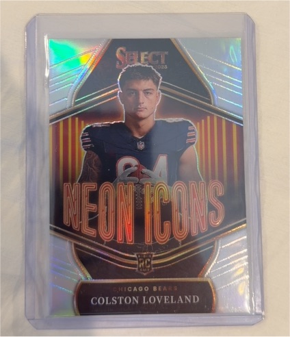 2025 Panini Select #3 Colston Loveland Neon Icons Rookie — front