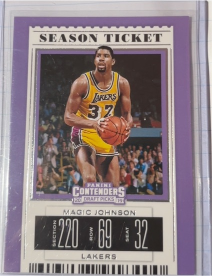 2019-20 Panini Contenders Draft Picks Season Ticket #40 Magic Johnson — front
