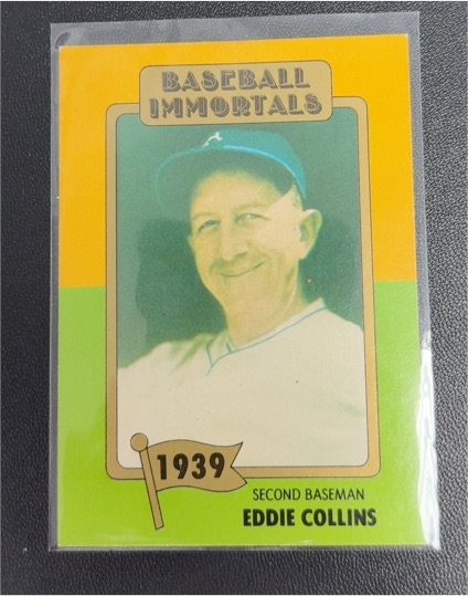 1980 SSPC Baseball Immortals #18 Eddie Collins — front