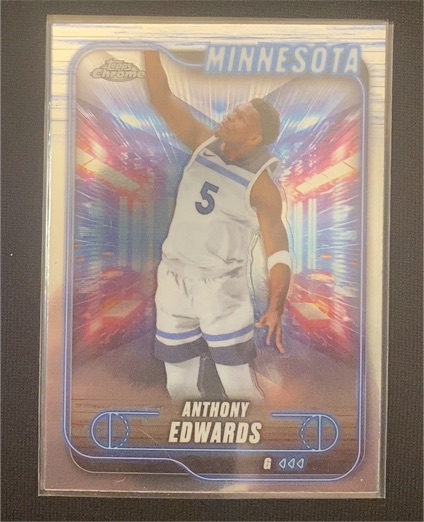 2024-25 Topps Chrome #77 Anthony Edwards — front