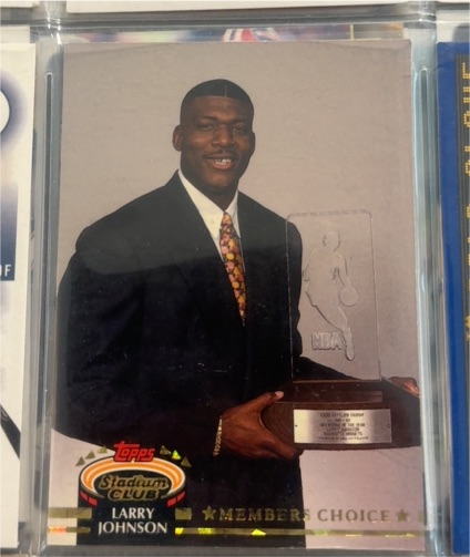 1992-93 Topps Stadium Club #192 Larry Johnson Members Choice — front
