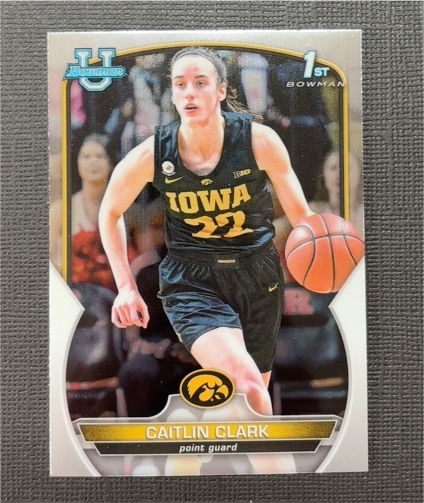 2022 Bowman University #50 Caitlin Clark — front