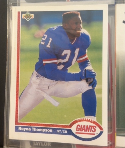 1991 Upper Deck #290 Reyna Thompson New York Giants — front