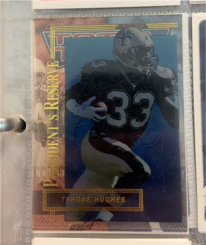 1996 Collector's Edge President's Reserve #324 Tyrone Hughes — front