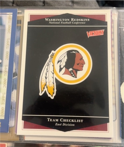 1999 Upper Deck Victory #272 Washington Redskins Team Checklist — front