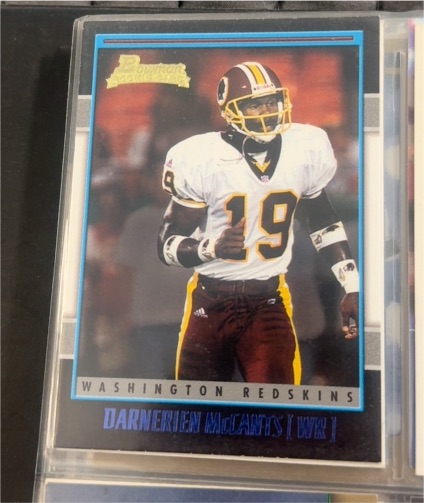 2001 Bowman #268 Darnerien McCants Washington Redskins — front