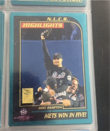 2001 Topps #404 Mike Hampton NLCS Highlights Mets Win in Five! — front