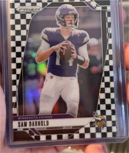 2024 Panini Prizm #185 Sam Darnold Black & White Checkerboard — front