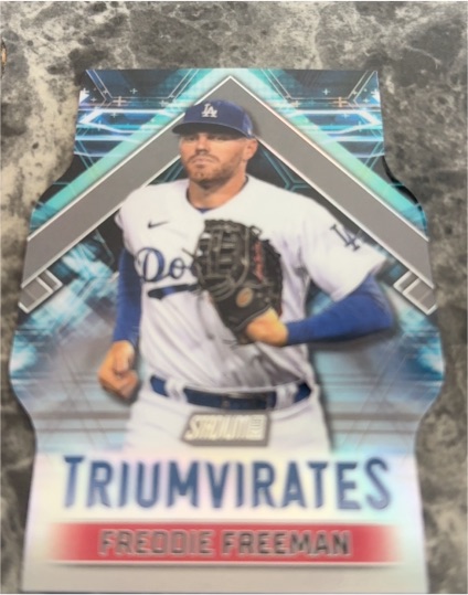 2023 Topps Stadium Club #T-23 Freddie Freeman Triumvirates — front