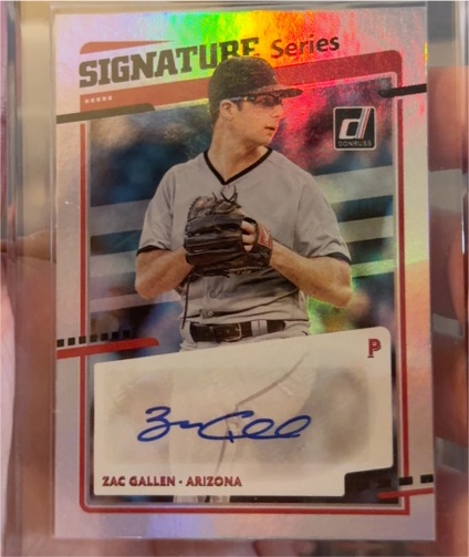 2020 Donruss Signature Series #SS-ZG Zac Gallen — front