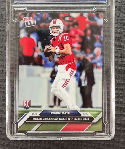 2024 Topps Now #10 Drake Maye Rookie Card — front