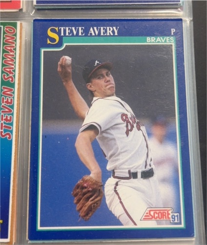 1991 Score #P Steve Avery — front